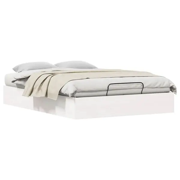 vidaXL Bäddsoffa med förvaring Vit 140 x 190 cm Massivt furu Beställ nu