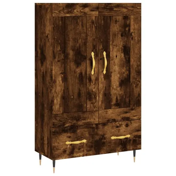 vidaXL Högskåp rökfärgad ek 69,5x31x115 cm konstruerat trä Endast denna vecka