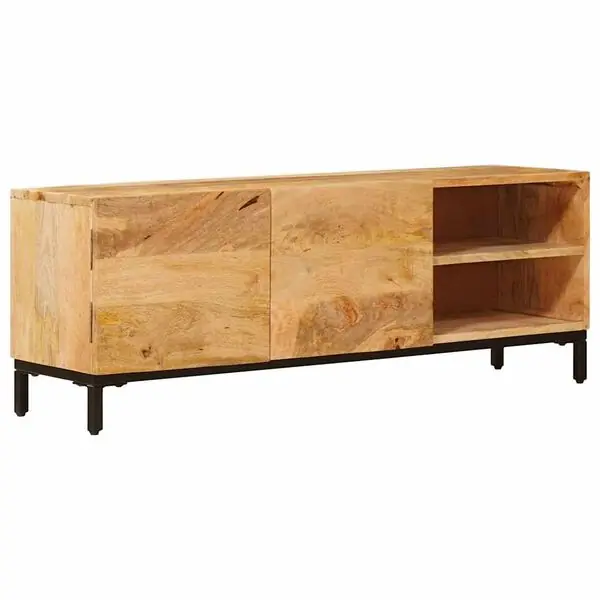 vidaXL Förvaringsskåp med hylla Brun 110 x 30 x 40 cm Massivt mangoträ Fynd