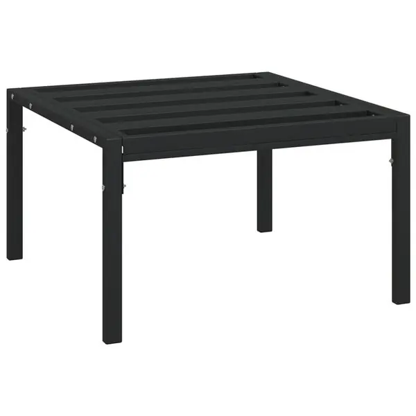 vidaXL Soffbord för trädgården svart 60x60x35 cm stål Outlet