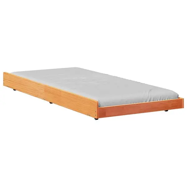 Köp online vidaXL Sängram Vaxbrun 100 x 200 cm Massiv furu