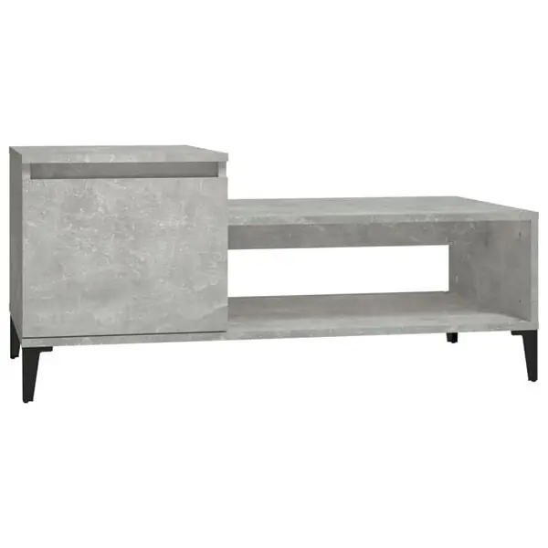 vidaXL Soffbord betonggrå 100x50x45 cm konstruerat trä Nyhet