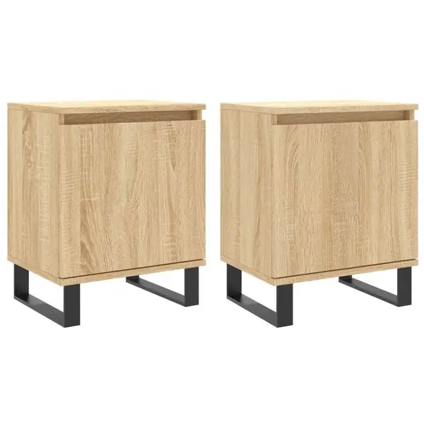 Nedsatt pris vidaXL Sängbord 2 st sonoma-ek 40x30x50 cm konstruerat trä