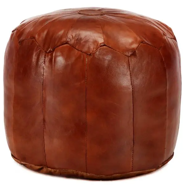 vidaXL Sittpuff brun 40x35 cm äkta getskinn Kundfavorit