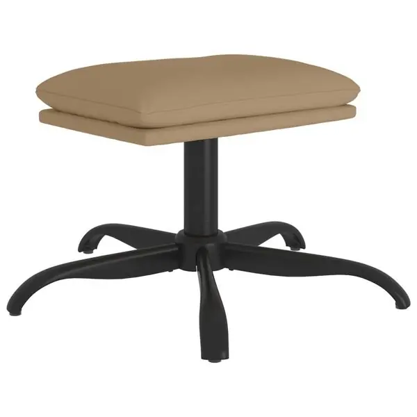 Erbjudande vidaXL Fotpall cappuccino 60x60x36 cm konstläder