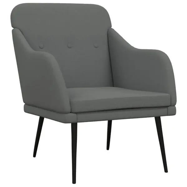 vidaXL Fåtölj mörkgrå 63x76x80 cm tyg Köp online