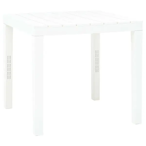vidaXL Trädgårdsbord vit 78x78x72 cm plast Snabb frakt