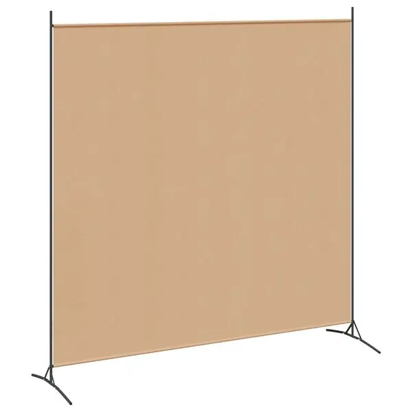 vidaXL Singelpanel rumsavdelare Beige 175 x 180 cm Tyg Fynd
