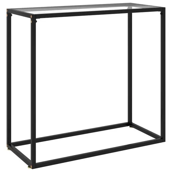 vidaXL Konsolbord transparent 80x35x75 cm härdat glas Köp nu