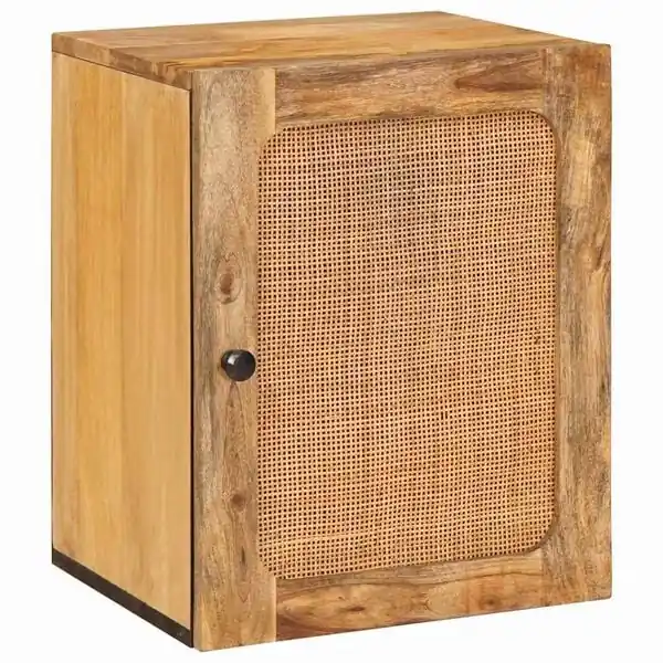 Outlet vidaXL Hängande Badrumsskåp Brun 38 x 33 x 48 cm Massivt mangoträ