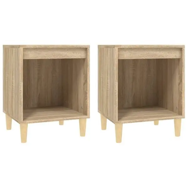 Rea vidaXL Sängbord 2 st sonoma-ek 40x35x50 cm