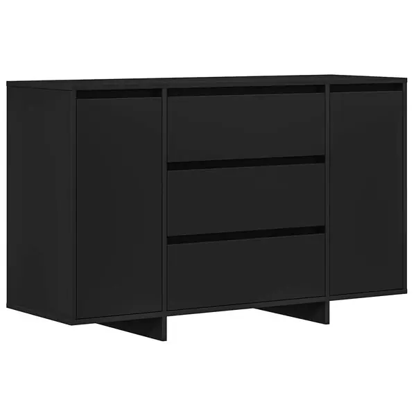 vidaXL Sideboard med låda Svart 120 x 41 x 75 cm Konstruerat trä Nedsatt pris