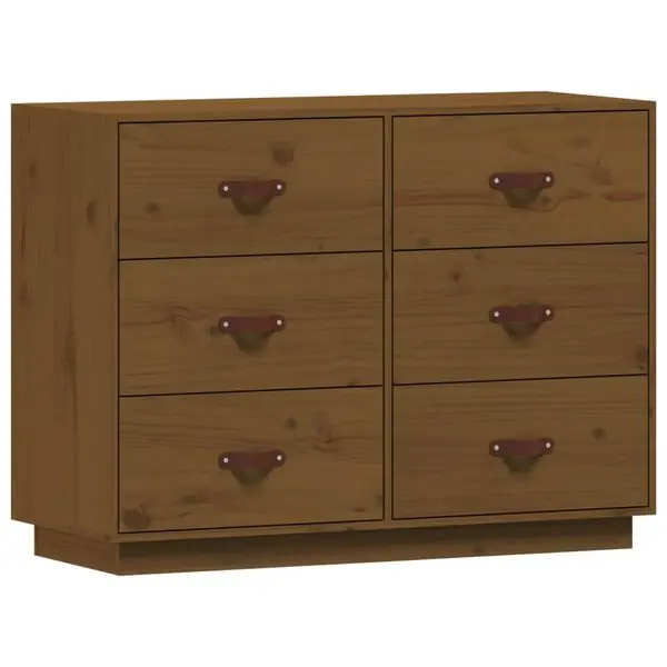 Premium vidaXL Skänk honungsbrun 100x40x75 cm massiv furu
