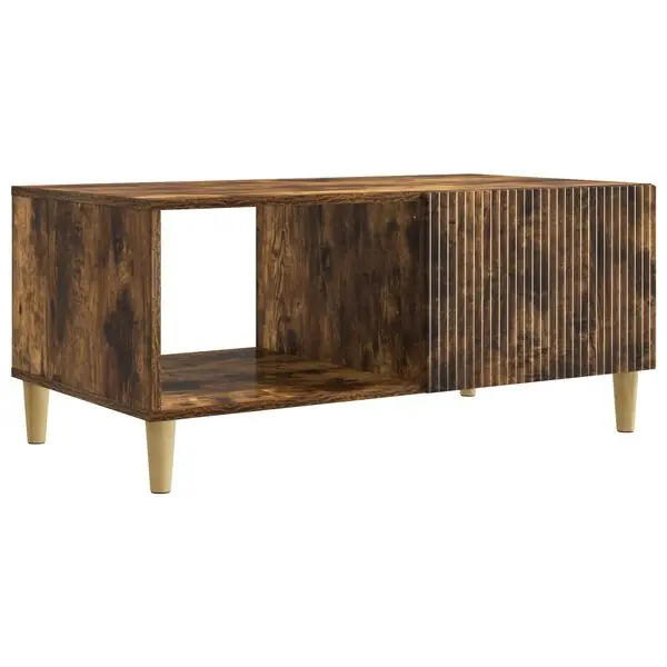 vidaXL Kaffeebord Rökt ek 90 x 50 x 40 cm Konstruerat trä Handla nu