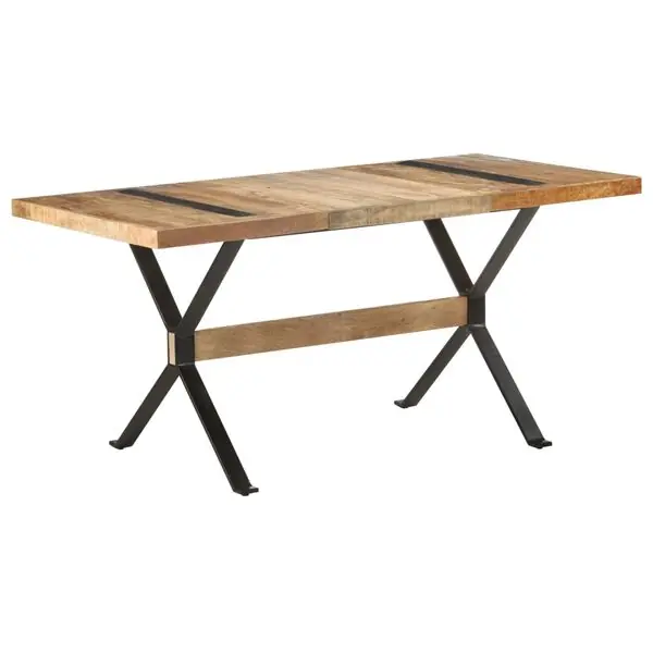 vidaXL Matbord 160x80x76 cm grovt mangoträ Rabatt