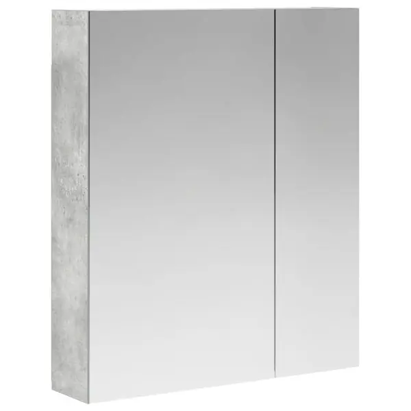 vidaXL Badrumsspegelskåp Betonggrå 60 x 14,5 x 70 cm Konstruerat trä Extra rabatt