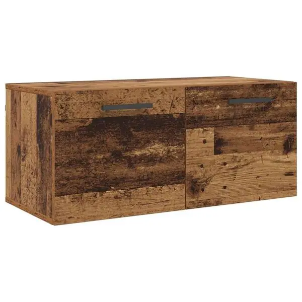 Expressleverans vidaXL Väggskåp Gammalt trä 80 x 36.5 x 35 cm Konstruerat trä