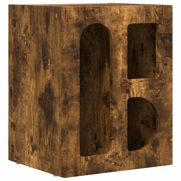 vidaXL Sängbord Rökt ek 40 x 35 x 50 cm Konstruerat trä Nyhet