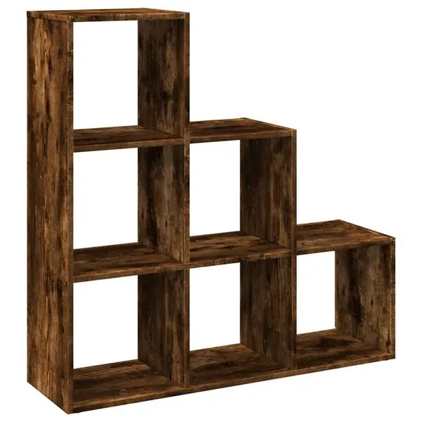 vidaXL Bokhylla/Rumsavdelare 3 hyllplan 99x29x99 cm konstruerat trä Outlet