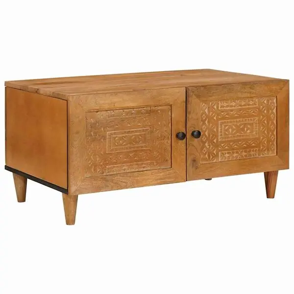 vidaXL Kaffeebord Ljusbrun 80 x 54 x 40 cm Konstruerat trä Populärt val