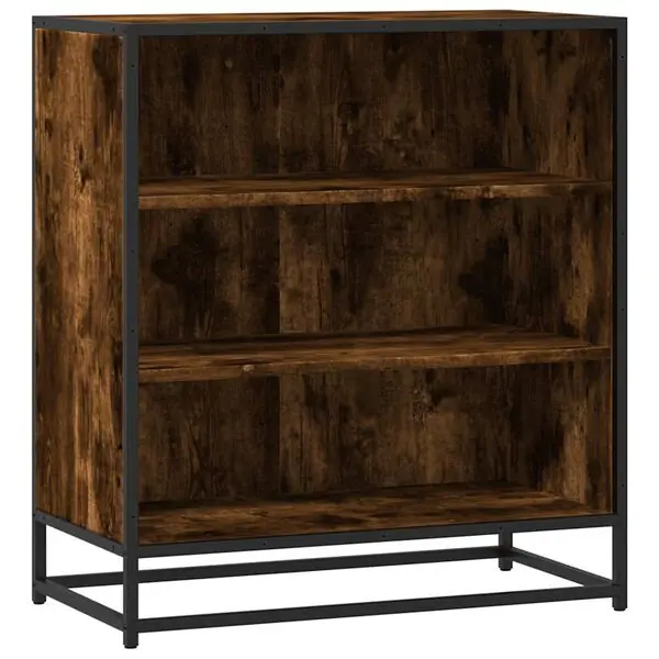 Fynd vidaXL Skänk rökfärgad ek 68x35x76 cm konstruerat trä och metall