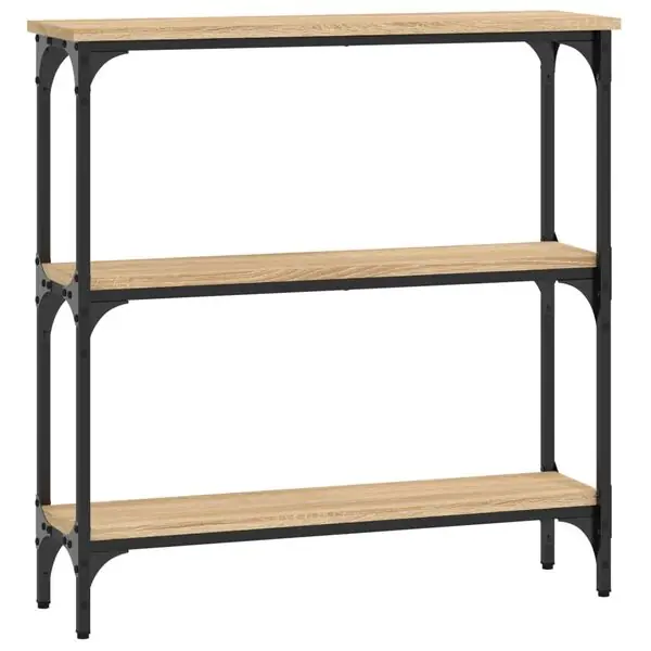 Fynd vidaXL Konsolbord Sonoma Ek 75x22,5x75 cm Konstruerat trä