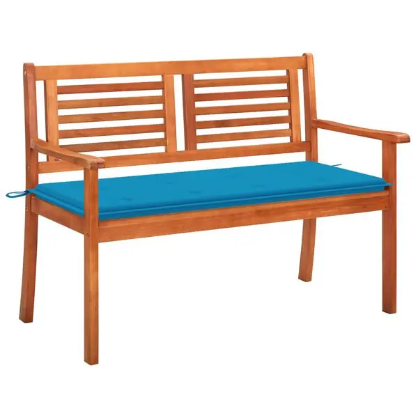 vidaXL Trädgårdsbänk 2-sits med dyna 120 cm massivt eukalyptusträ Erbjudande