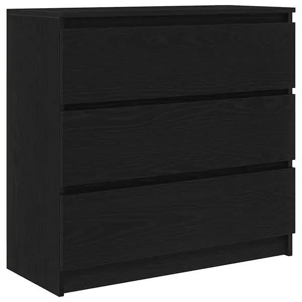 Extra rabatt vidaXL Skänk svart ek 80x35x76 cm konstruerat trä