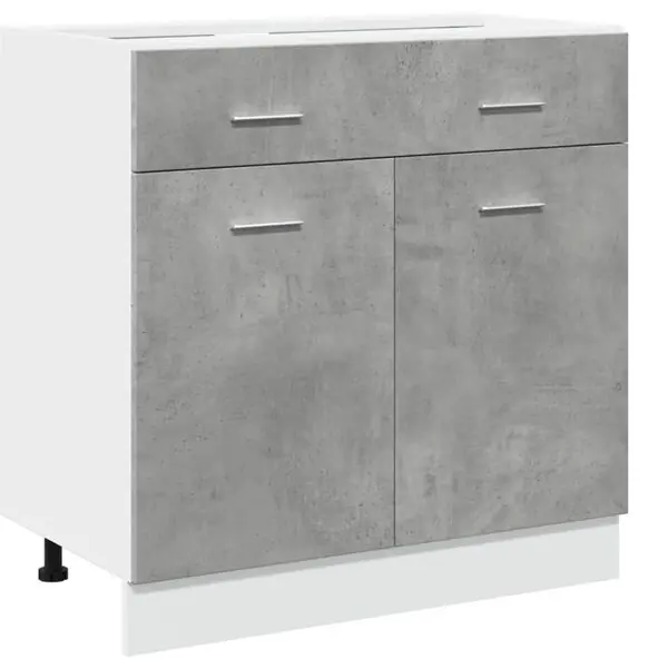 Fynd vidaXL Underskåp med låda &lLyon&r betonggrå 80x46x81,5 cm spånskiva