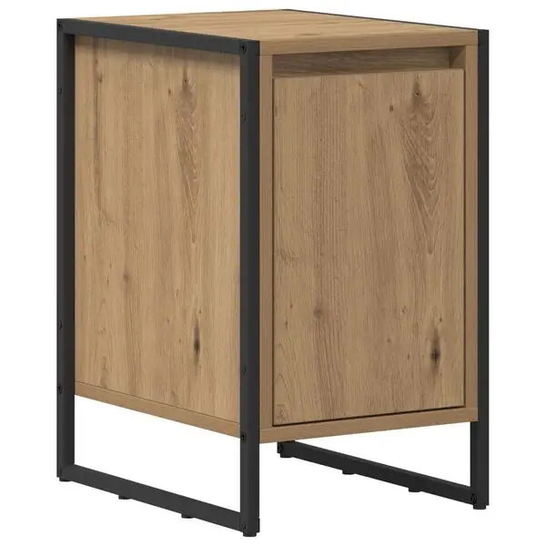 vidaXL Sängbord Artisan Ek 39,5 x 30 x 50 cm Konstruerat trä Bästa pris