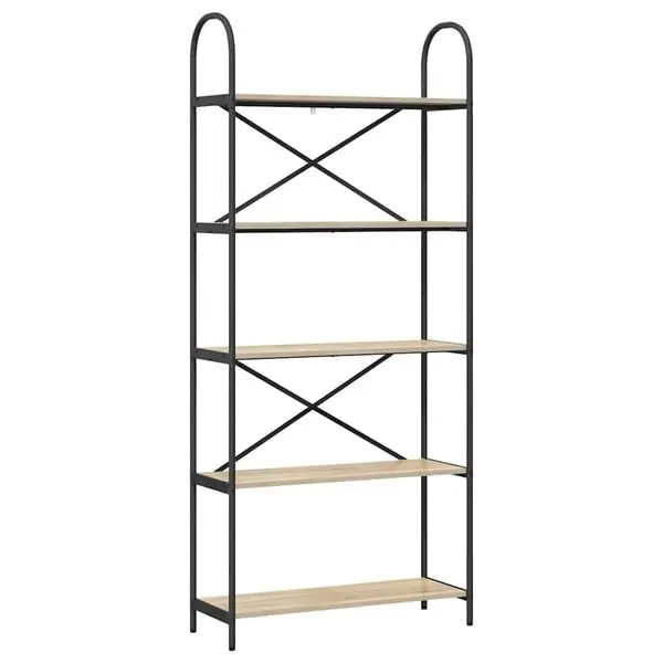 vidaXL Hyllsystem Sonoma-ek 80 x 30 x 183 cm Konstruerat trä Fynd