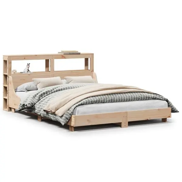 vidaXL Sängram utan madrass 120x190 cm massiv furu I lager