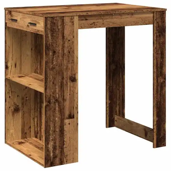 Begränsat erbjudande vidaXL Barbord gammalt trä 102x70x103,5 cm konstruerat trä