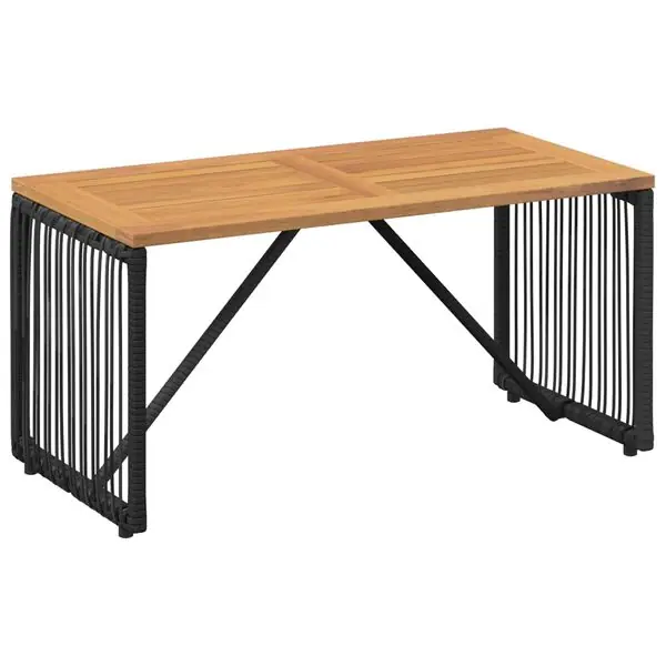 vidaXL Utomhusbord Svart och Brunt 80 x 40 x 40 cm konstrotting Rea