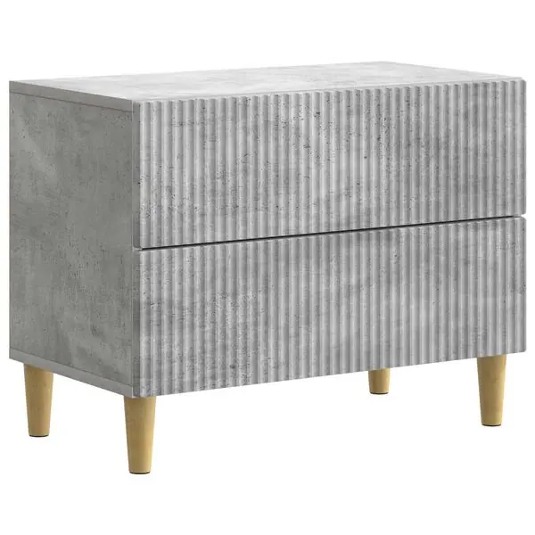 vidaXL Nattduksbord Betonggrå 62 x 34,5 x 48 cm Konstruerat trä Expressleverans