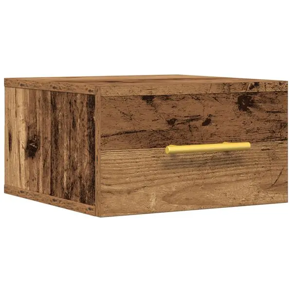 vidaXL Nattduksbord Gammalt trä 35 x 35 x 20 cm Konstruerat trä Endast idag