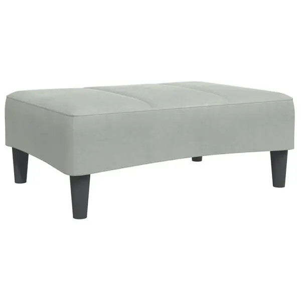 Fynd vidaXL Fotpall Ljusgrå 77x55x31 cm sammet