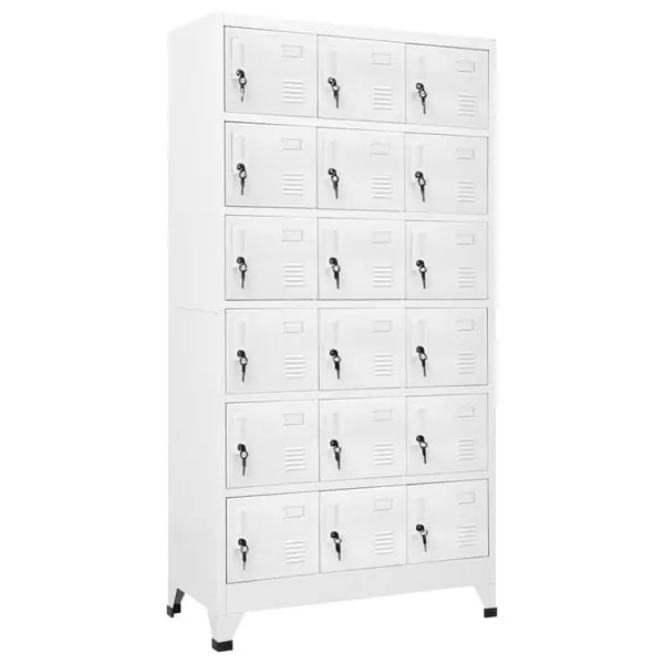 Kundfavorit vidaXL Klädskåp med 18 fack metall 90x40x180 cm