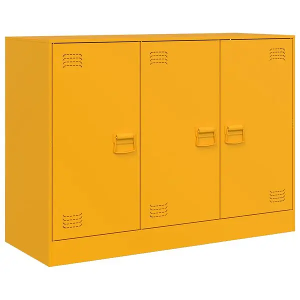 vidaXL Skänk senapsgul 99x39x73 cm stål Handla nu