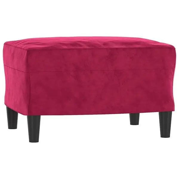 Begränsad tid vidaXL Fotpall vinröd 60x50x41 cm sammet