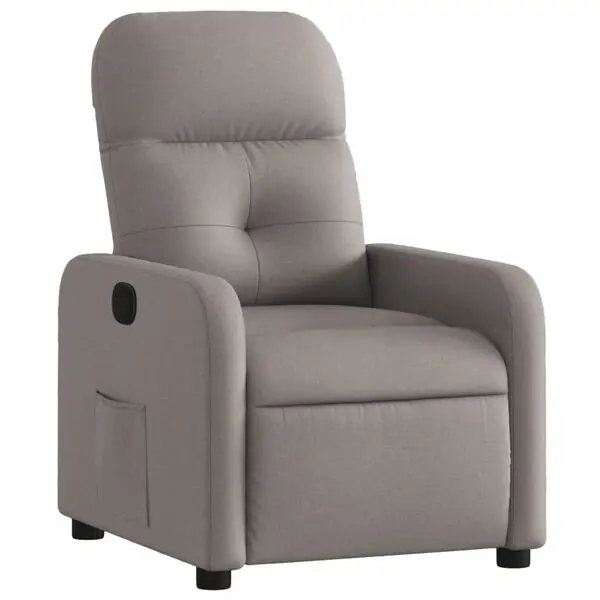 vidaXL Reclinerfåtölj taupe tyg Begränsat antal