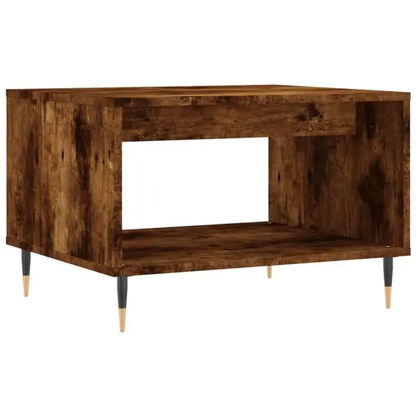 Begränsat antal vidaXL Soffbord rökfärgad ek 60x50x40 cm konstruerat trä