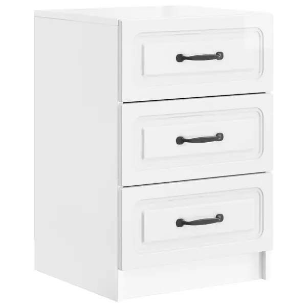 vidaXL Nattduksbord Vit högglans 43 x 41 x 63,5 cm Konstruerat trä Endast idag