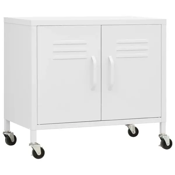 Fynd vidaXL Förvaringsskåp vit 60x35x56 cm stål
