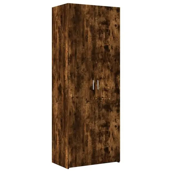 I lager vidaXL Högskåp rökfärgad ek 70x42,5x185 cm konstruerat trä