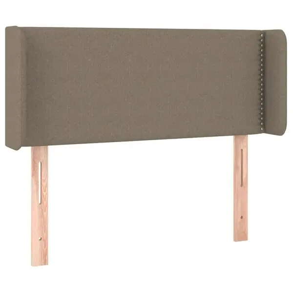 vidaXL Sänggavel med kanter taupe 93x16x78/88 cm tyg Lågt pris