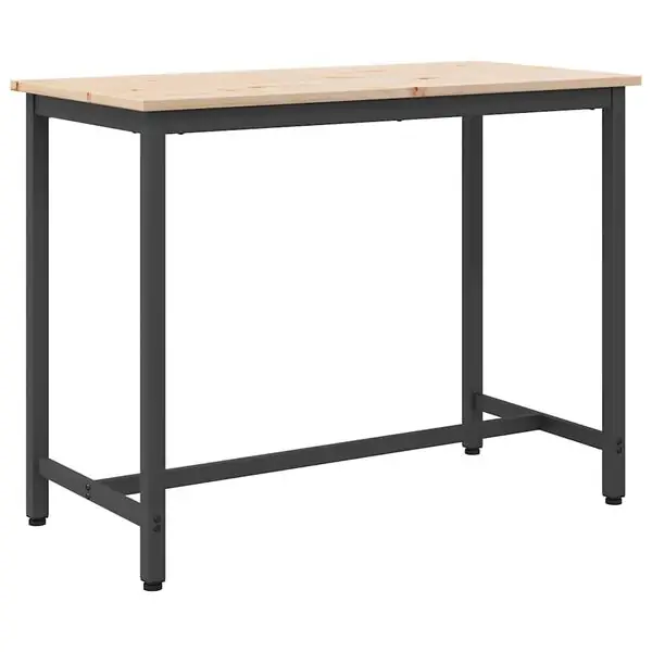 vidaXL bord Naturfärg 100 x 50 x 77 cm Konstruerat trä och stål Extra rabatt