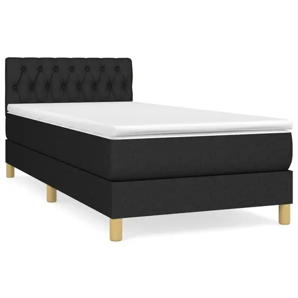 Erbjudandepris vidaXL Ramsäng med madrass svart 80x200 cm tyg