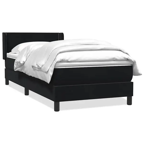 Extra rabatt vidaXL Ramsäng med madrass svart 90x210 cm sammet