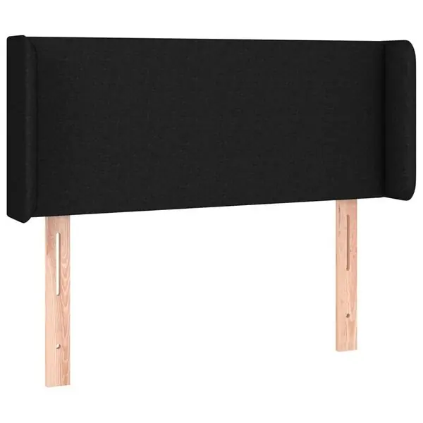 vidaXL Sänggavel med kanter svart 83x16x78/88 cm tyg Sista chansen